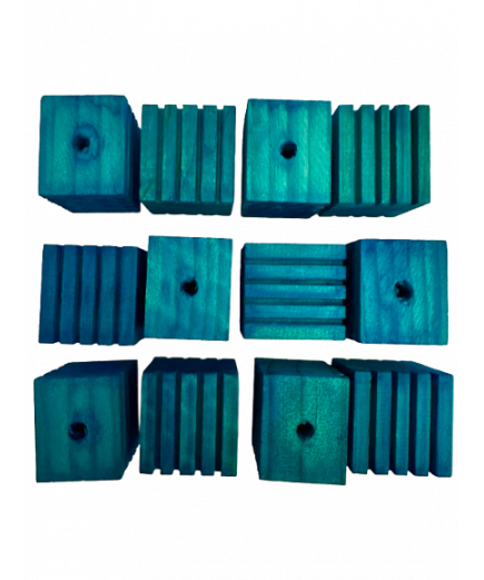 Parrot-Supplies Groovy Blue Blocks Large - Parrot Toy Making Parts - Pack Of 12 Parrot-Supplies Groovy Blue Blocks Large - Parrot Toy Making Parts - Pack Of 12